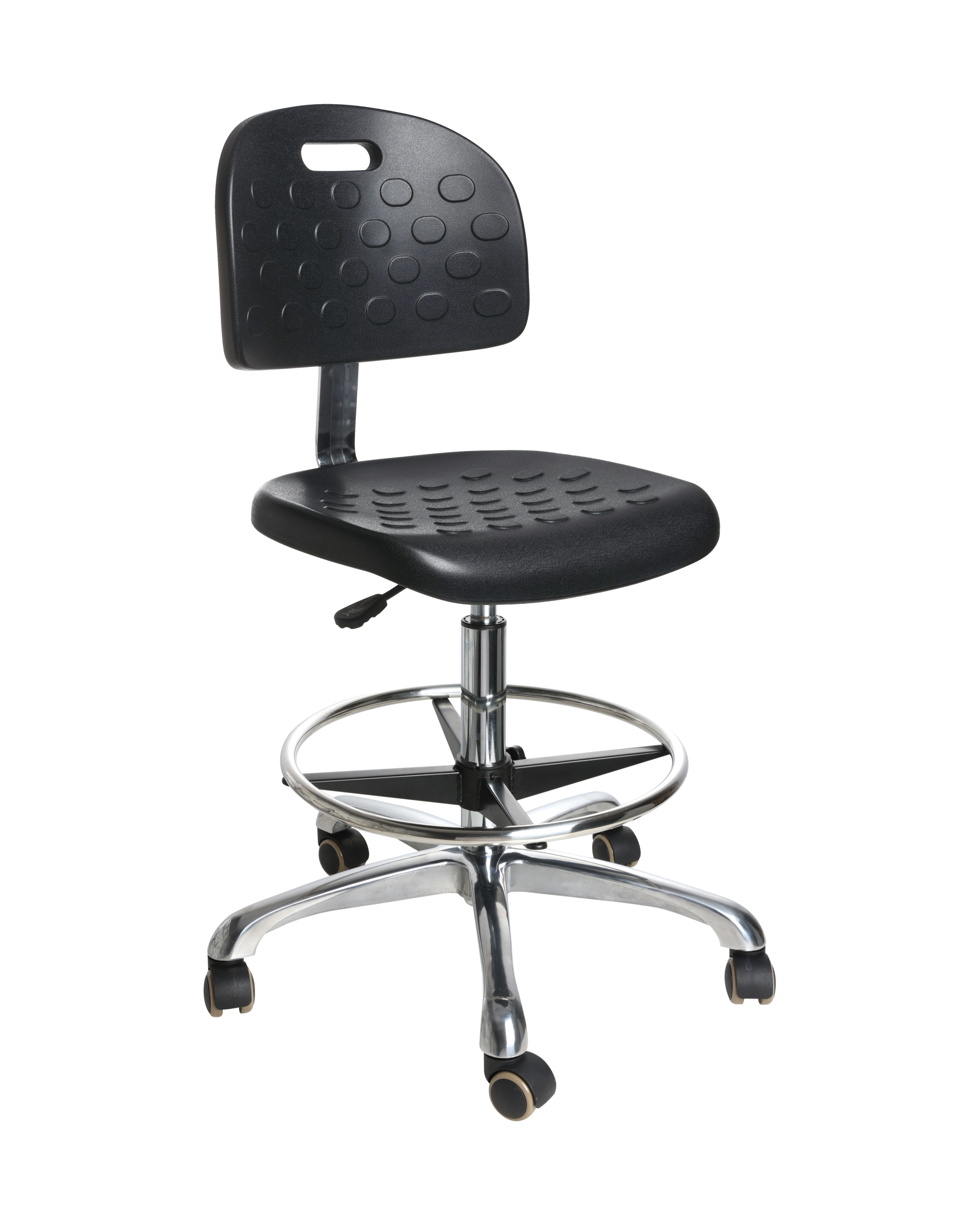 ESD safe industrial chair with contoured polyurethane cushion laboratory seating