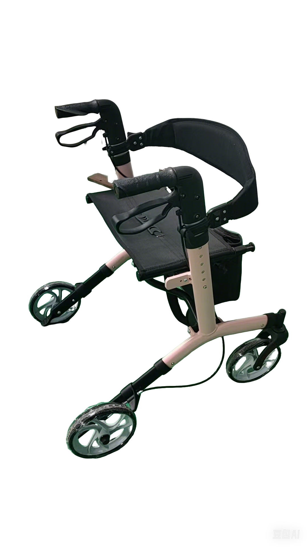 RS-AR2019 Ergonomic 4-Wheeled Rollator for Rehab and Daily Mobility with Removable Tray Table