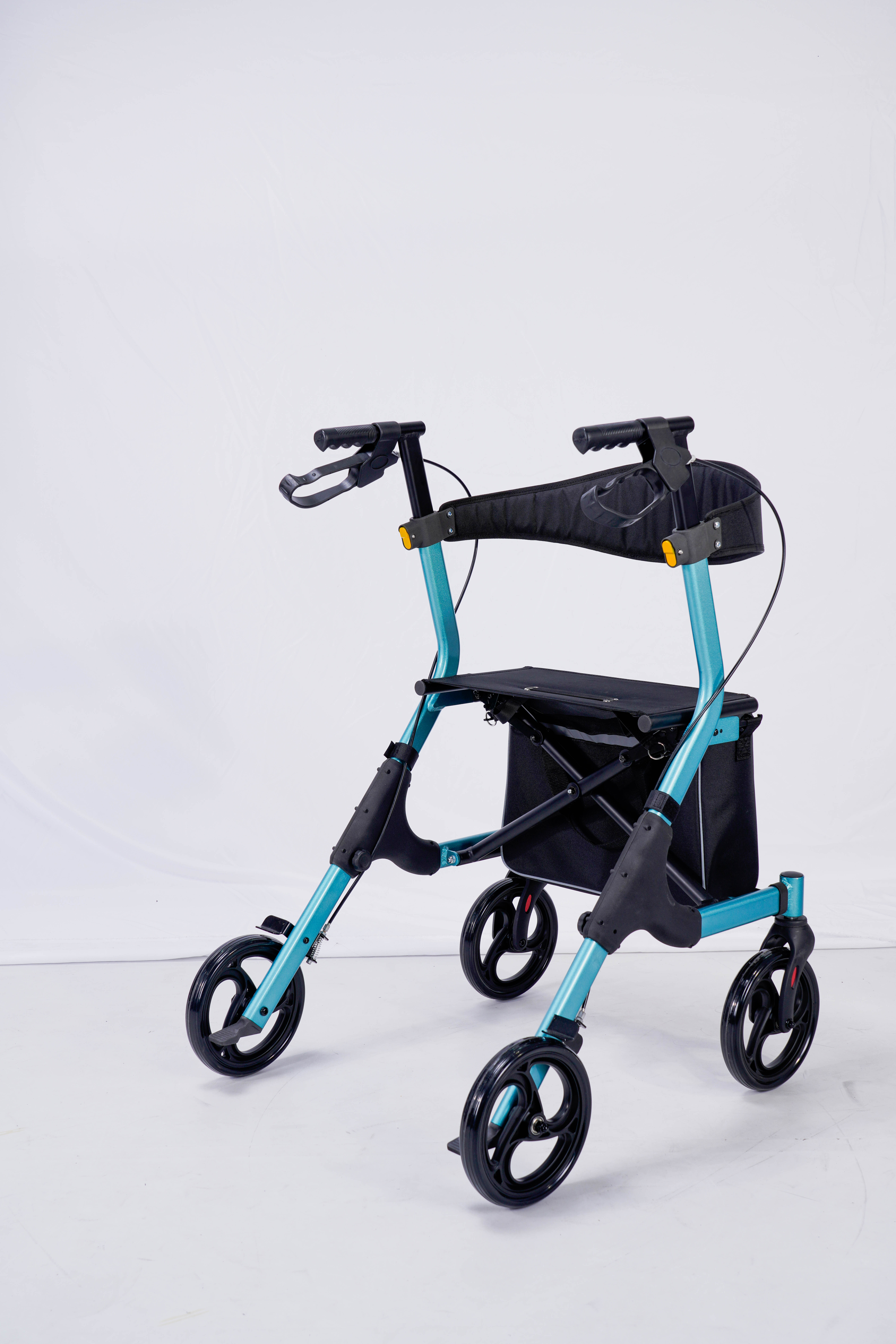 Foldable Aluminum Rollator with Strong Frame and CE Certification