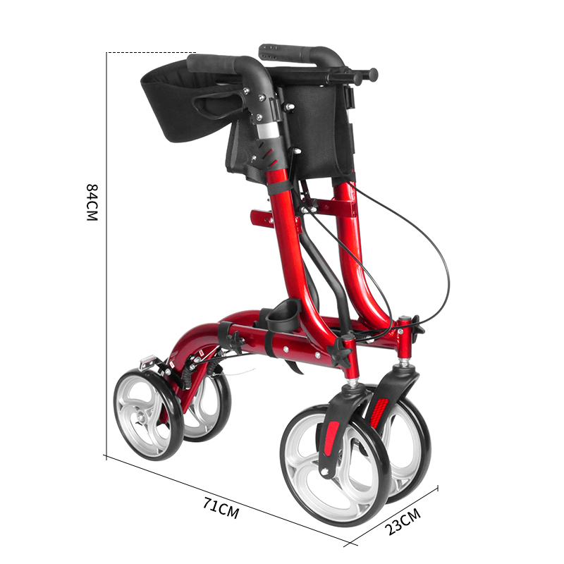 RELAXSMITH Ergonomic Lightweight Colorful Upright Rollator with Soft Forearm Pads