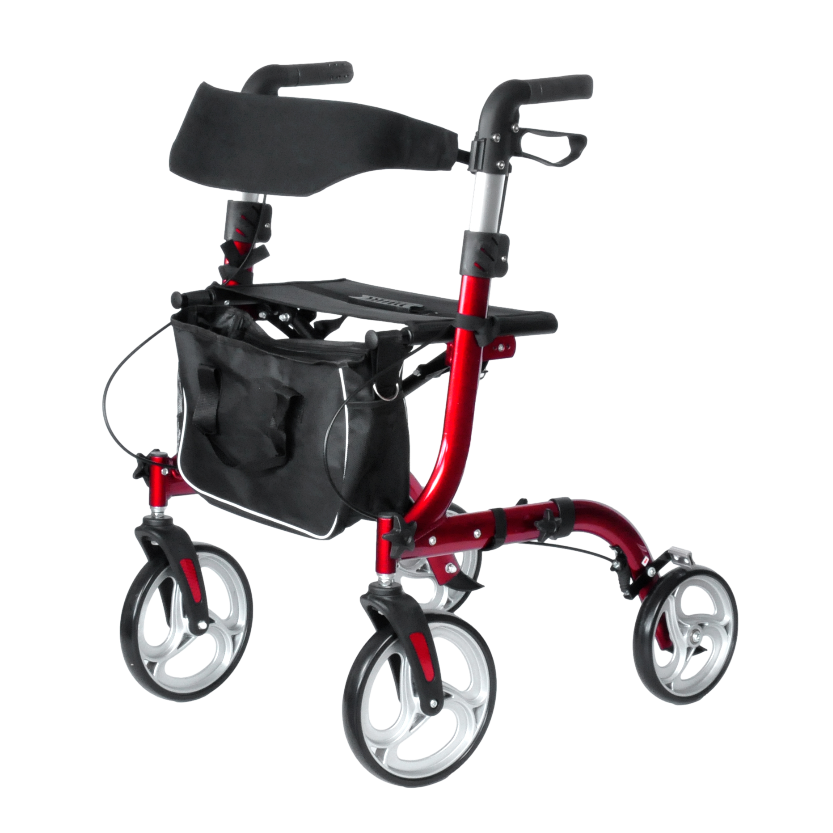 RELAXSMITH Ergonomic Lightweight Colorful Upright Rollator with Soft Forearm Pads