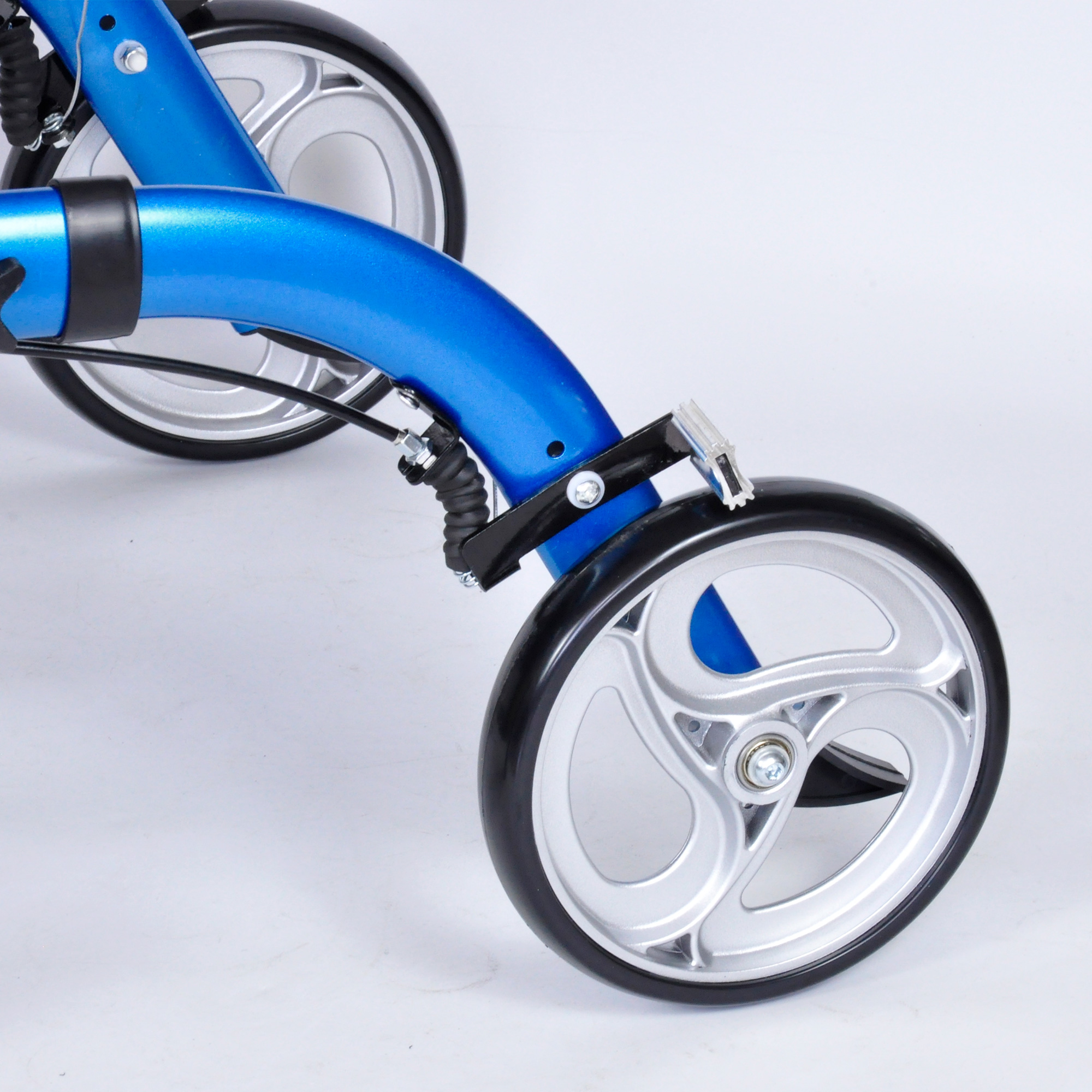 RELAXSMITH Compact High-Arm 4-Wheeled Rollator Walker for Elderly Rehabilitation