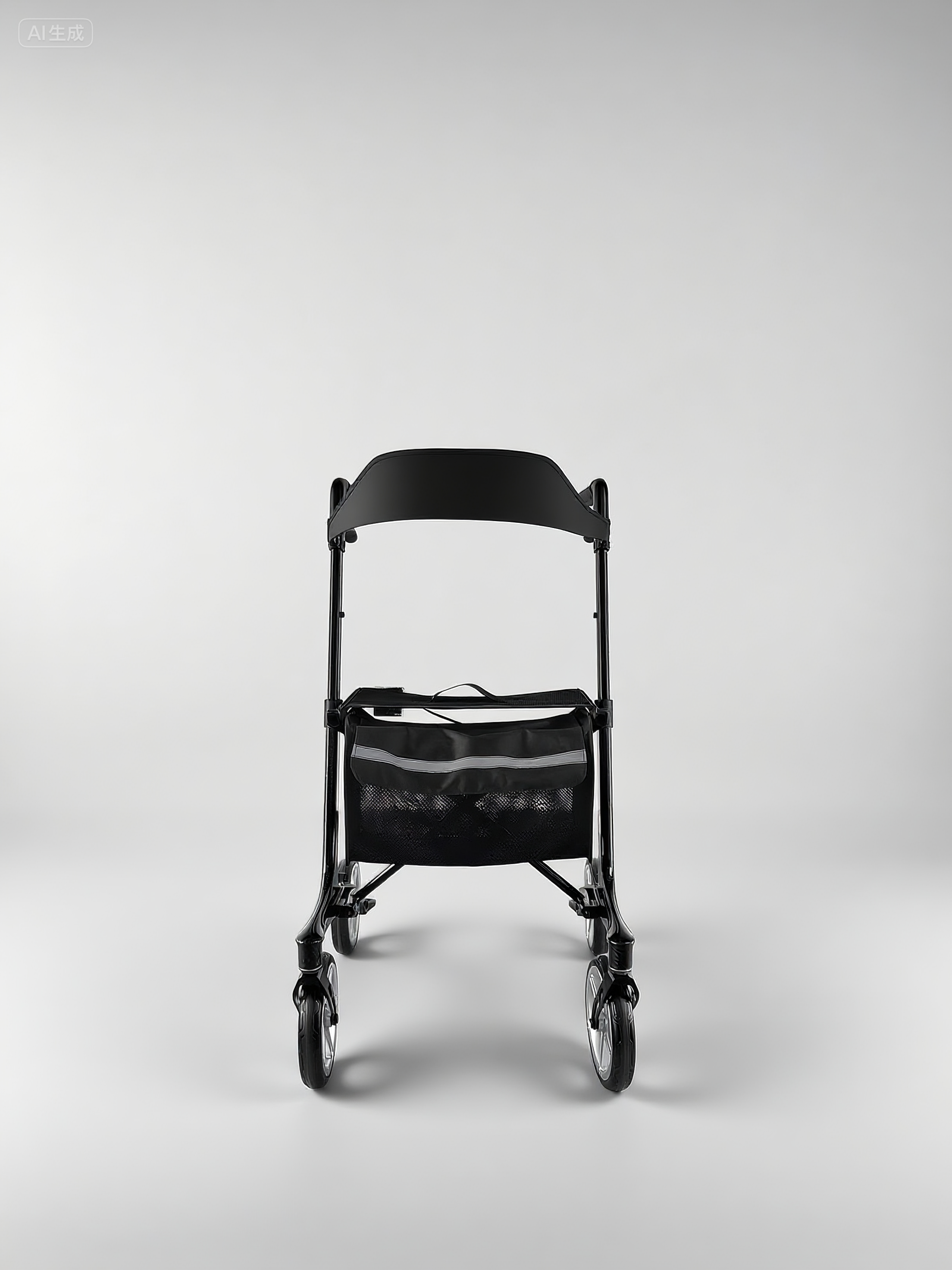 RELAXSMITH High-Arm 4-Wheeled Rollator with Stable Center of Gravity for Use in Hospitals and Clinics