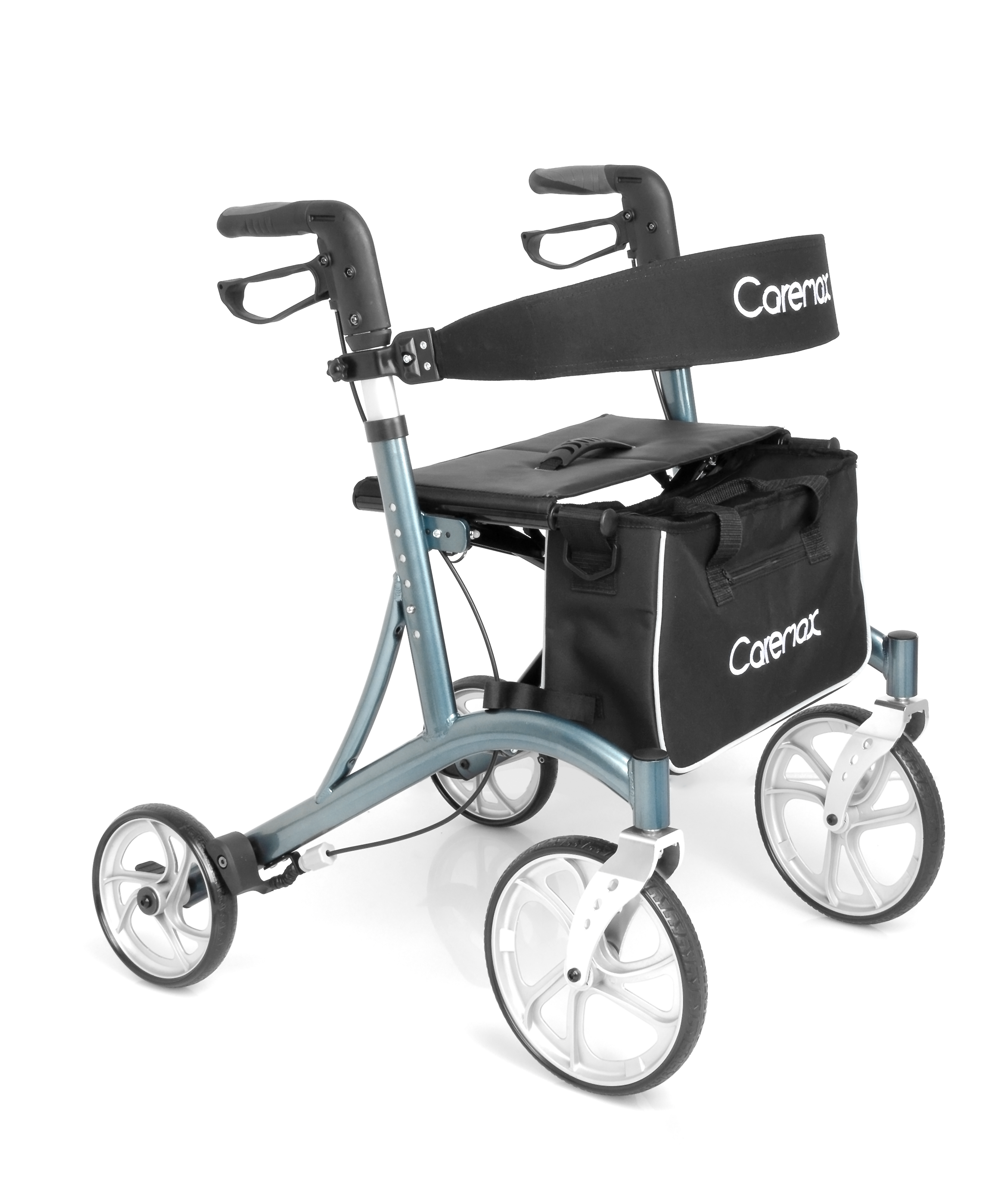 RELAXSMITH Ergonomic High-Arm Aluminum Rollator for Comfort with Adjustable Armrests