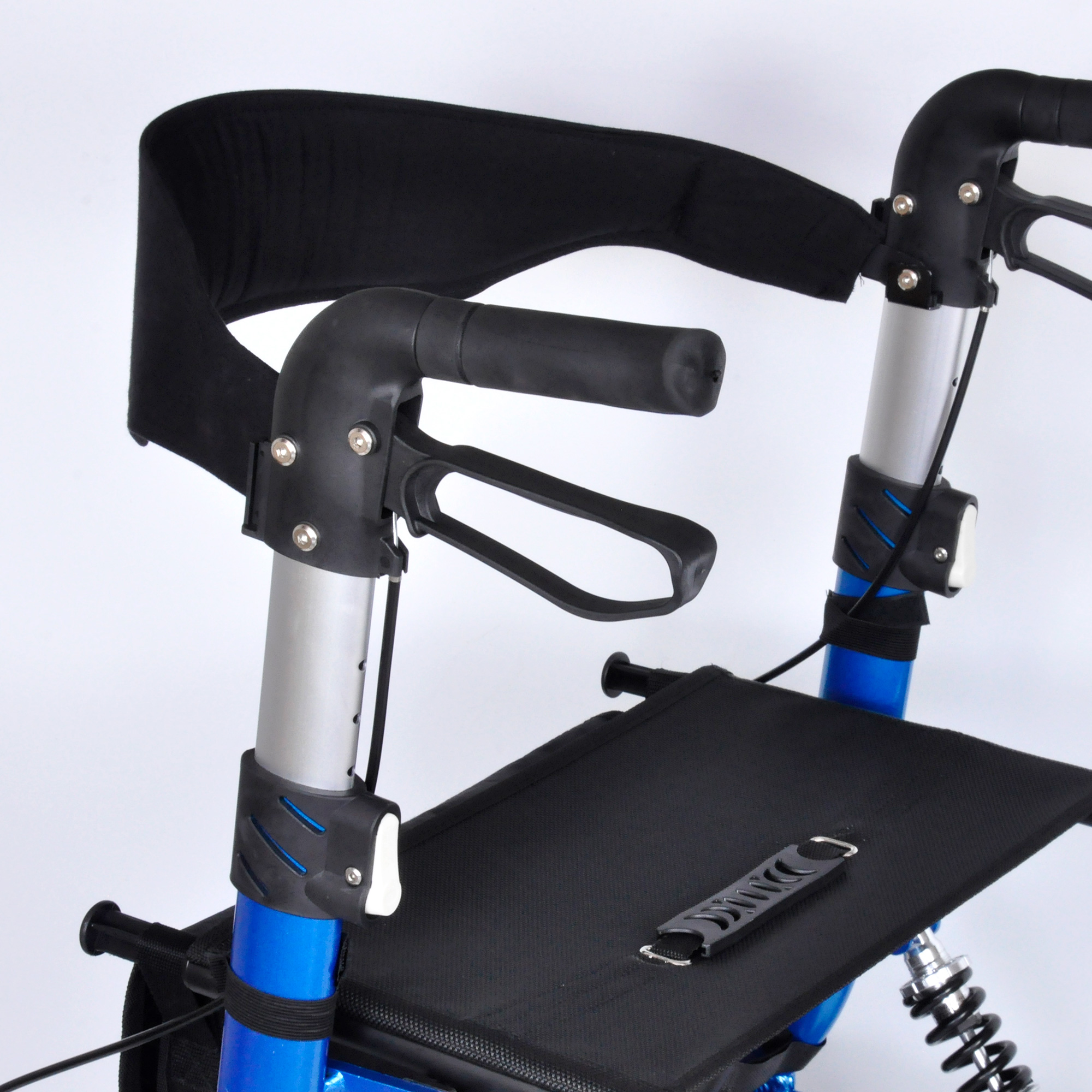 RELAXSMITH Compact High-Arm 4-Wheeled Rollator Walker for Elderly Rehabilitation