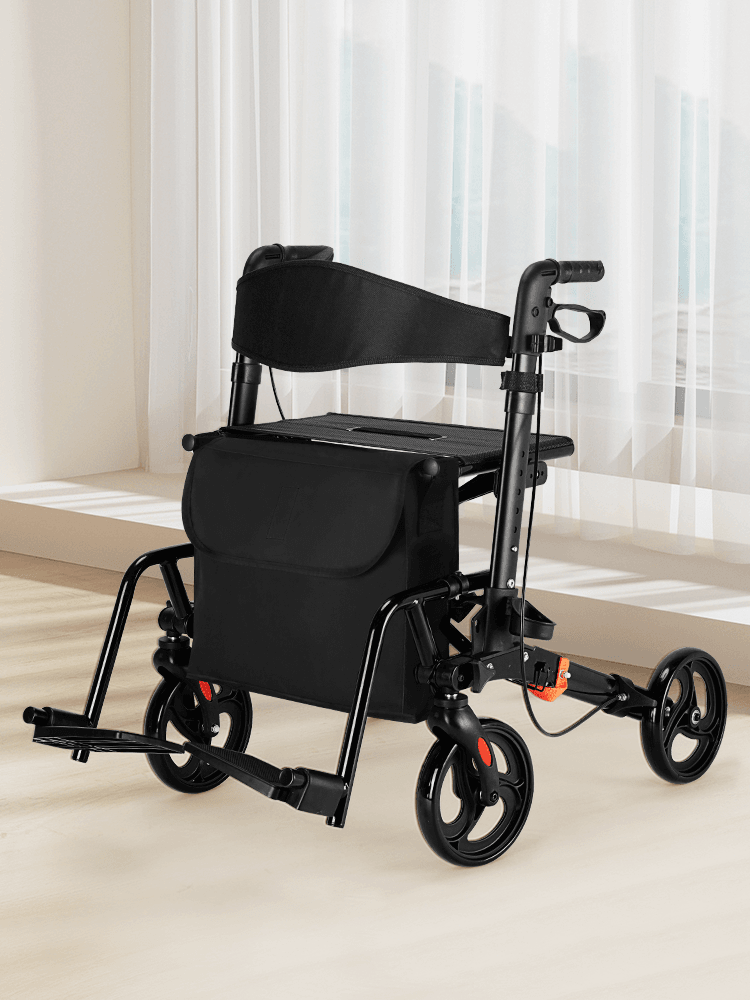 RS-AR2023 Heavy Duty 4-Wheeled Rollator for Elderly with Balance Issues