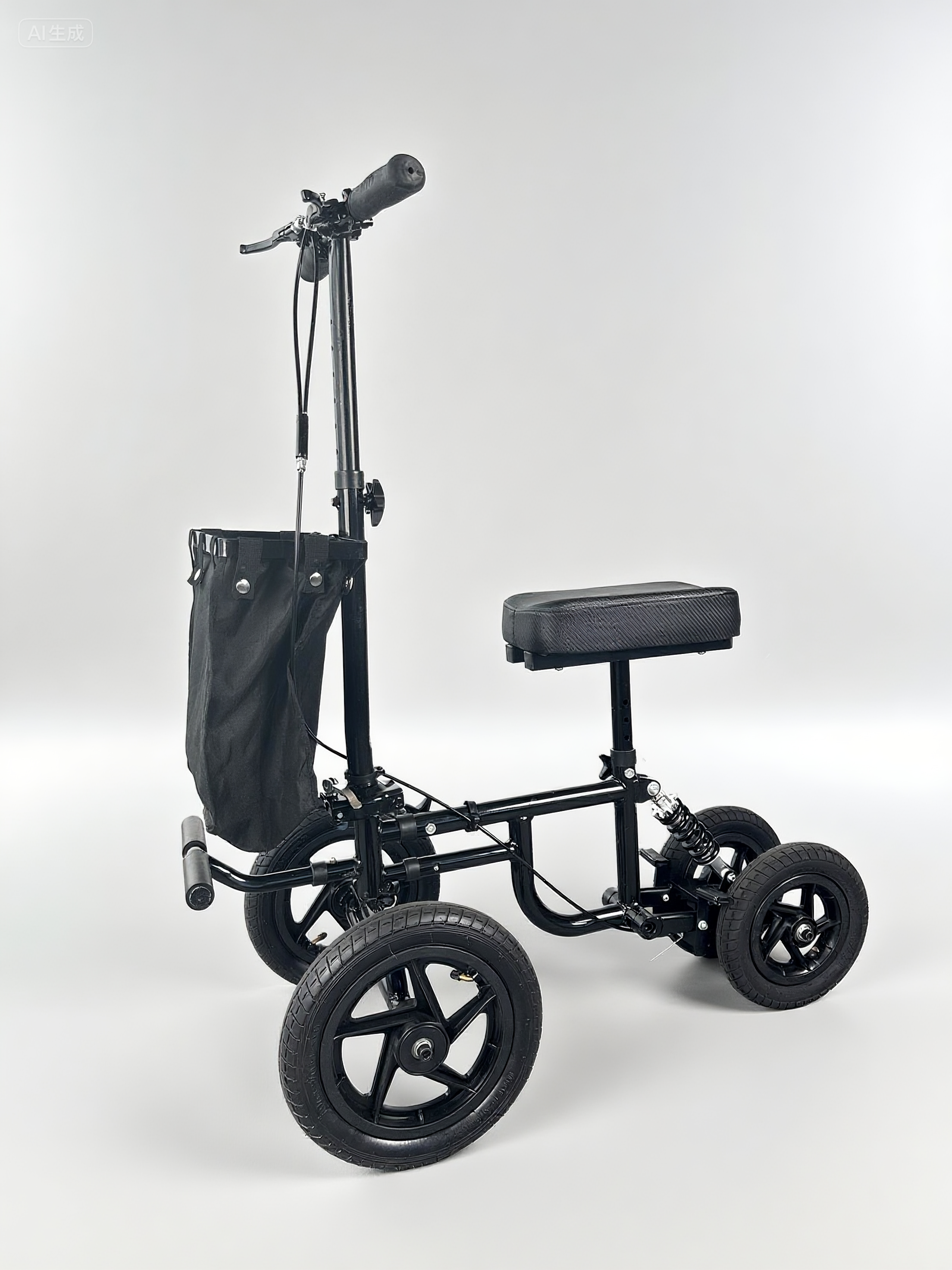 RS-KW6001-Knee Walker Rollator with Cane Holder for Disabled Adults
