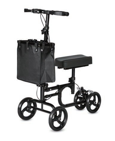 RELAXSMITH Premium 4-Wheeled Knee Rollator with Adjustable Height for Everyday Use in Rehab