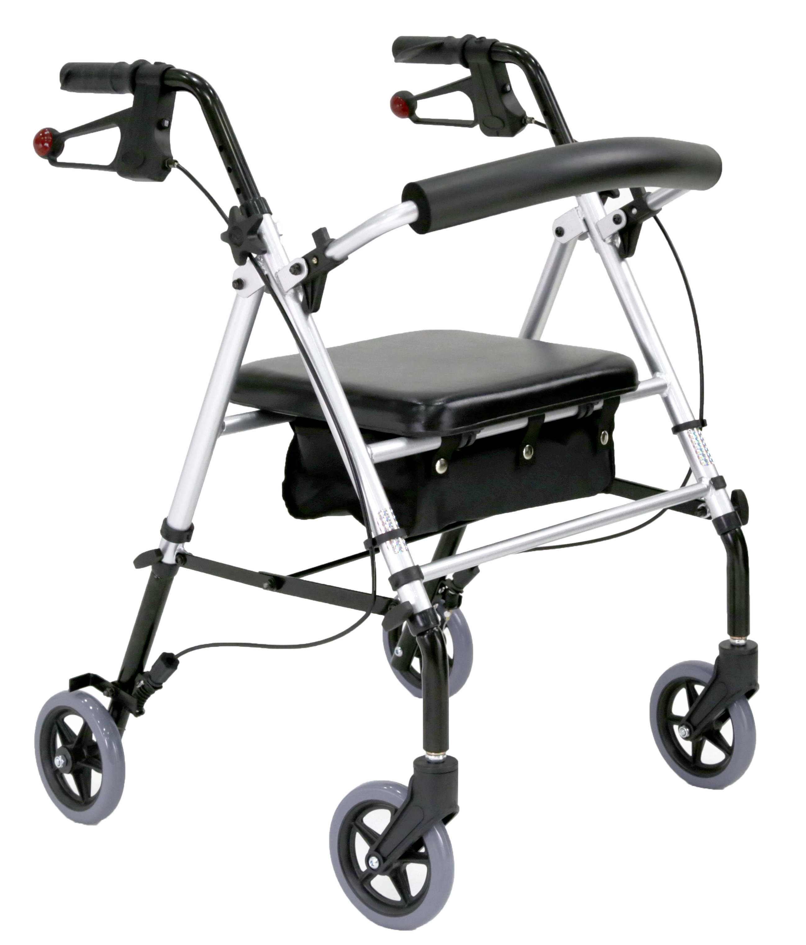 RS-AR2002-Aluminum Lightweight 4-Wheeled Rollator with Seat