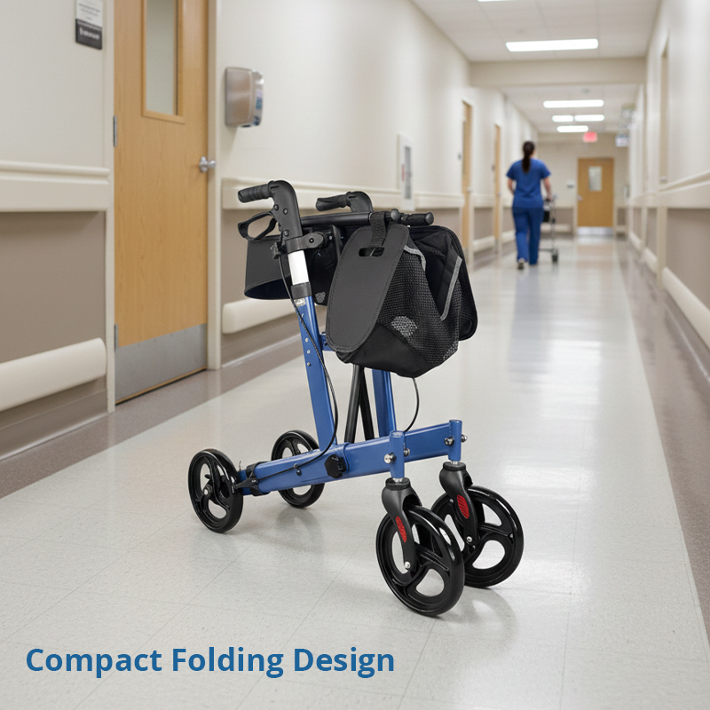 RS-AR2003 All-Terrain Rollator Walker with Footrests – Durable Mobility Solution for Elderly and Disabled Patients | Ideal for Healthcare Providers