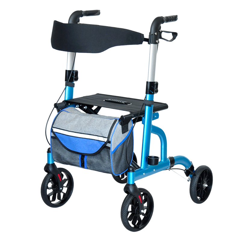 RELAXSMITH Heavy-Duty 4-Wheeled Rollator Walker with Brakes for Bariatric Patients