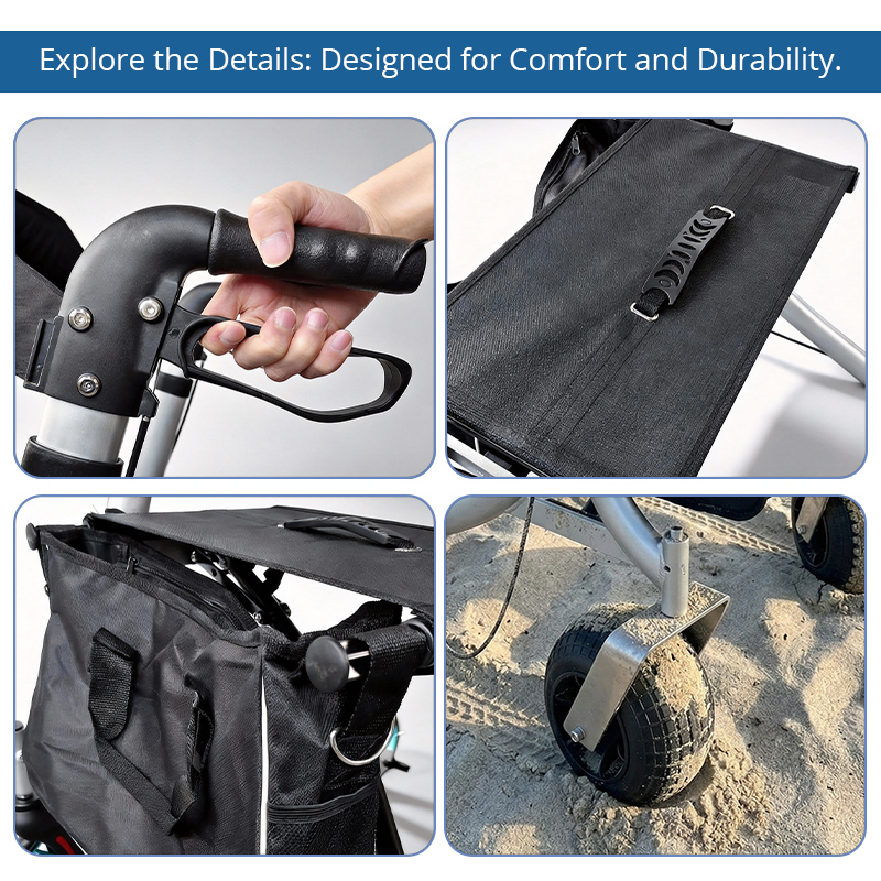 AR2007 Outdoor Rollator for Rehabilitation Patients Durable, Easy-to-Use, and Comfortable Mobility Solution for Outdoor Use