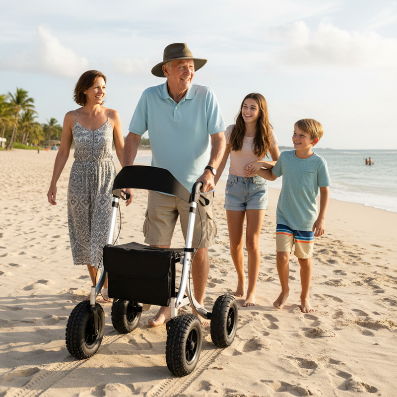 AR2007 Outdoor Rollator for Rehabilitation Patients Durable, Easy-to-Use, and Comfortable Mobility Solution for Outdoor Use