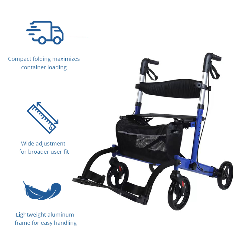 AR2019 Elderly Care Services Rollator for Comfortable and Easy-to-Use Mobility Solution for Assisted Living