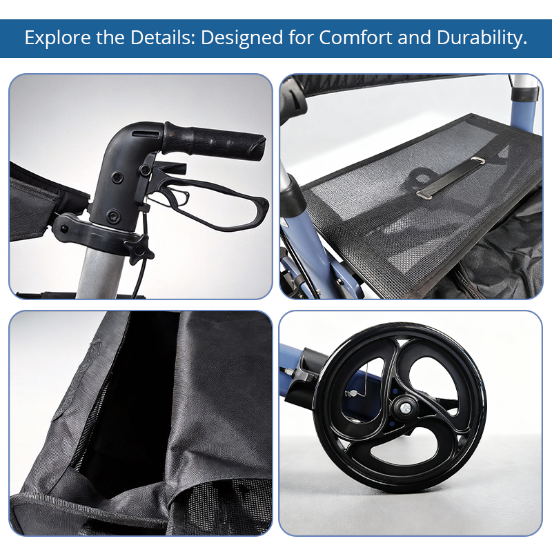 AR2019 Elderly Care Services Rollator for Comfortable and Easy-to-Use Mobility Solution for Assisted Living