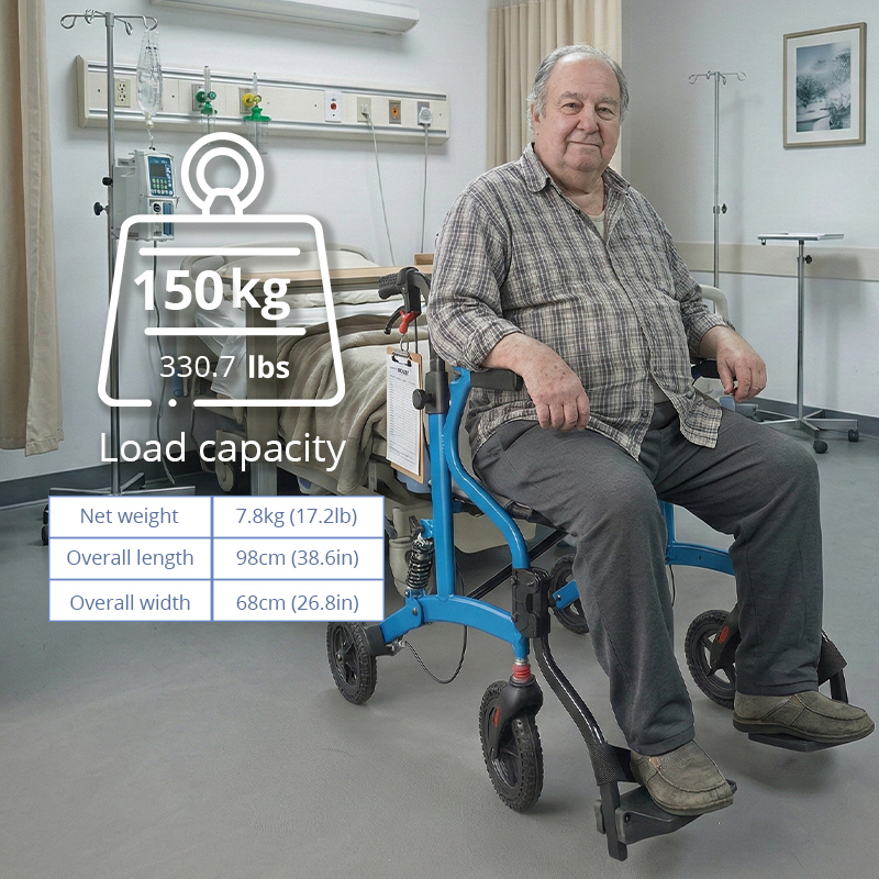 AR2037 Medical Suppliers Rollator for Bedridden Patients Durable, Comfortable Mobility Aid for Assisted Living and Rehabilitation
