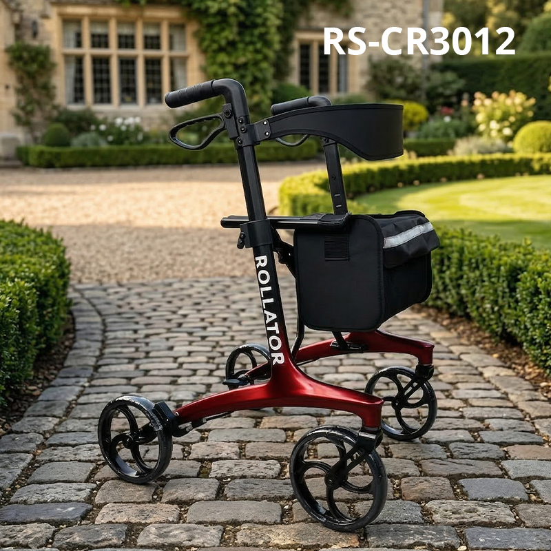 CR3012 Ultralight Carbon Fiber Rollator for Rehabilitation Patients Stylish and Convenient Mobility Aid for Enhanced Recovery