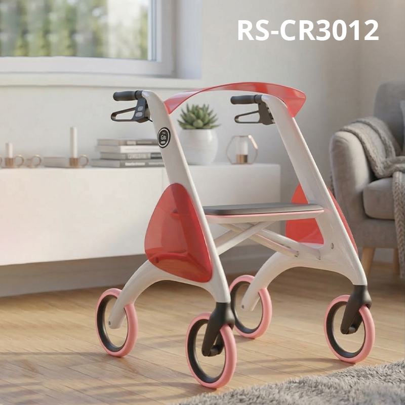 cr3013 Ultra Lightweight Carbon Fiber Rollator Walker OEM ODM Medical Mobility Solution for Rehabilitation Patients Heavy Duty