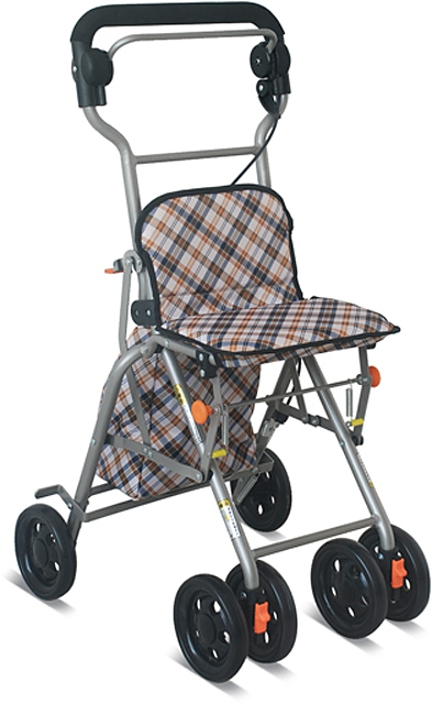 Heavy-Duty Stylish Rollator with Phone Holder and Adjustable Handle Height for Rehabilitation