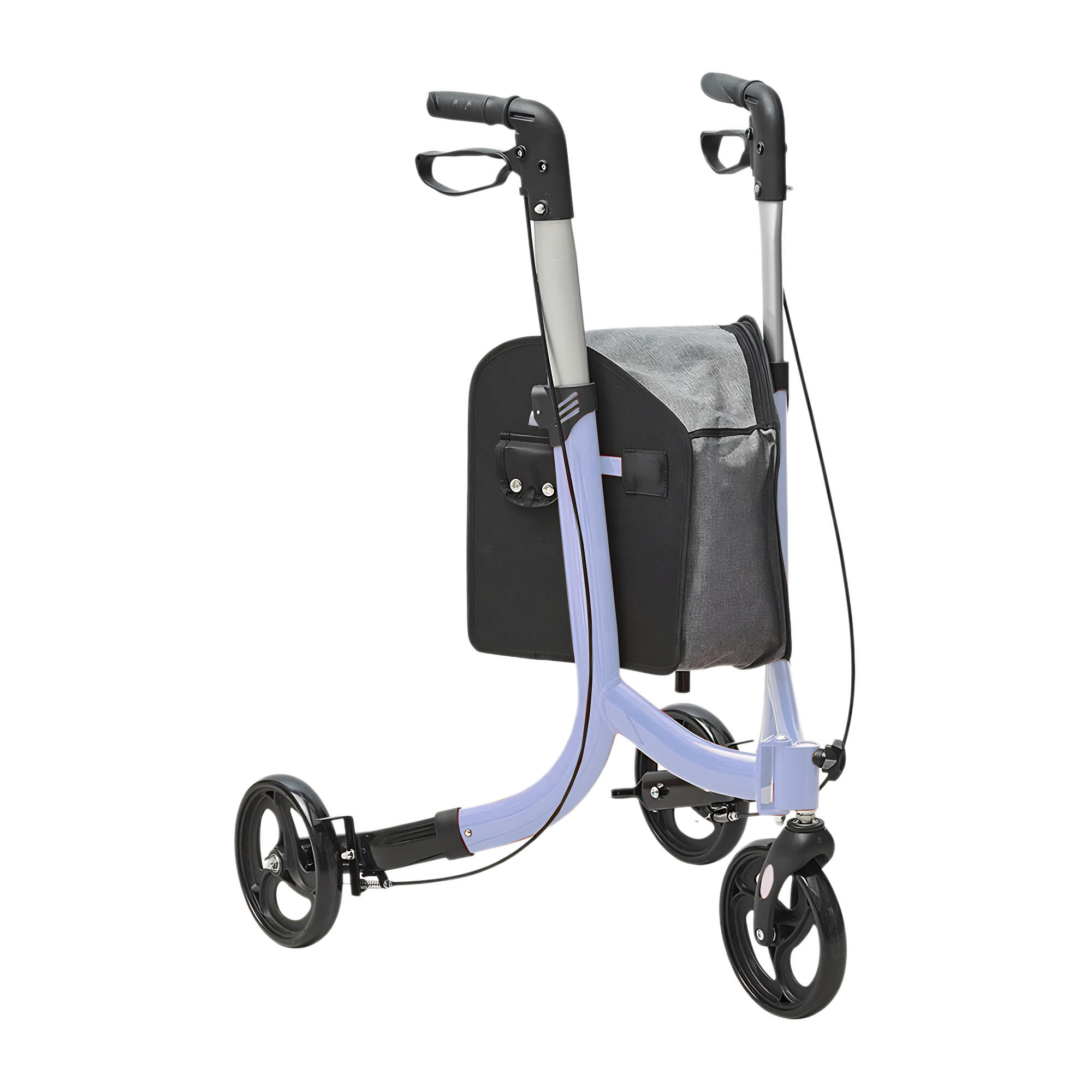 Shock-Absorbing Front Wheel 3-Wheel Rollator with Storage Pouch | OEM & ODM Manufacturer for Bulk Wholesale
