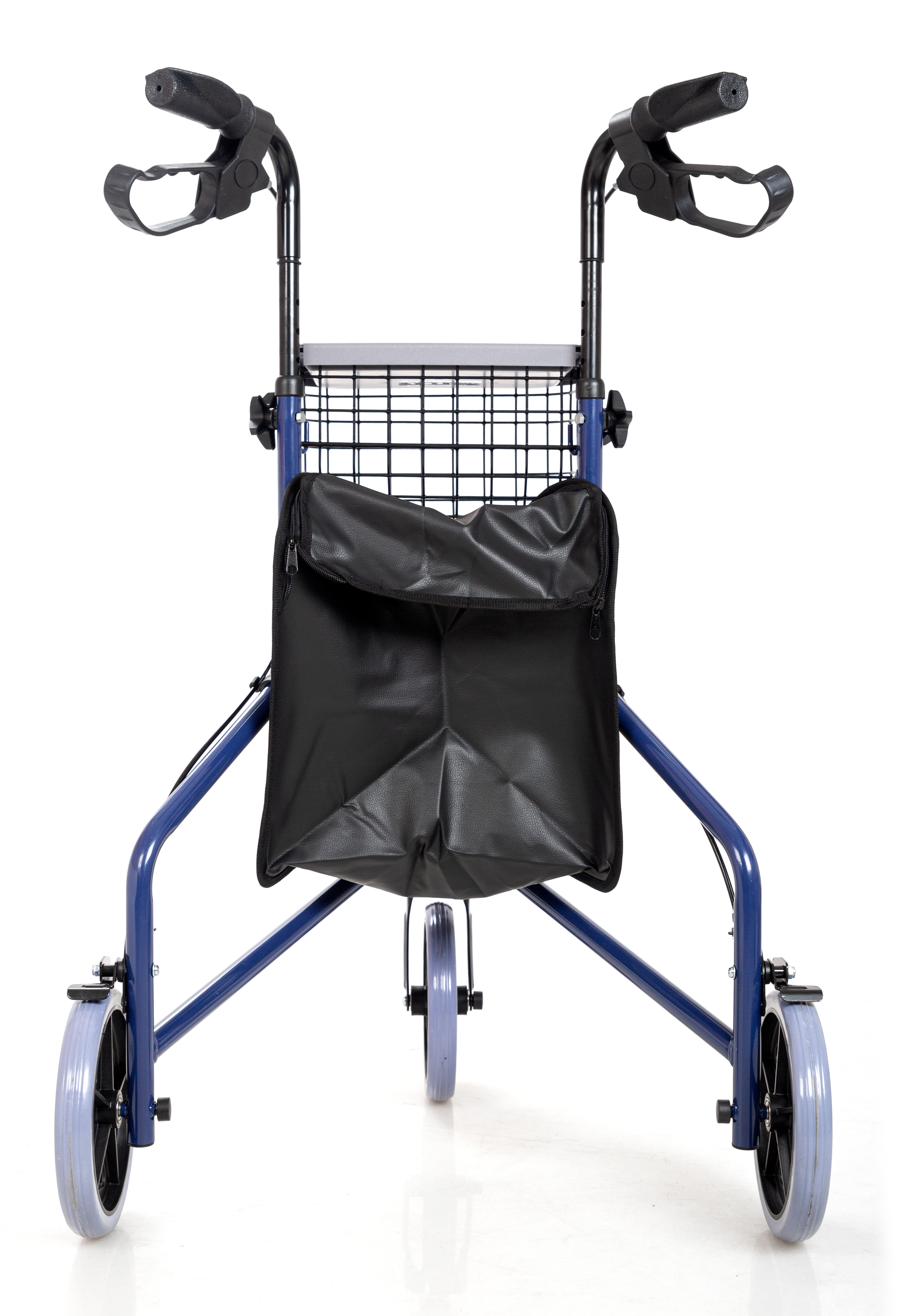 RELAXSMITH Adjustable 3-Wheeled Rollator with Hand Brakes | Lightweight Walker for Elderly Rehab
