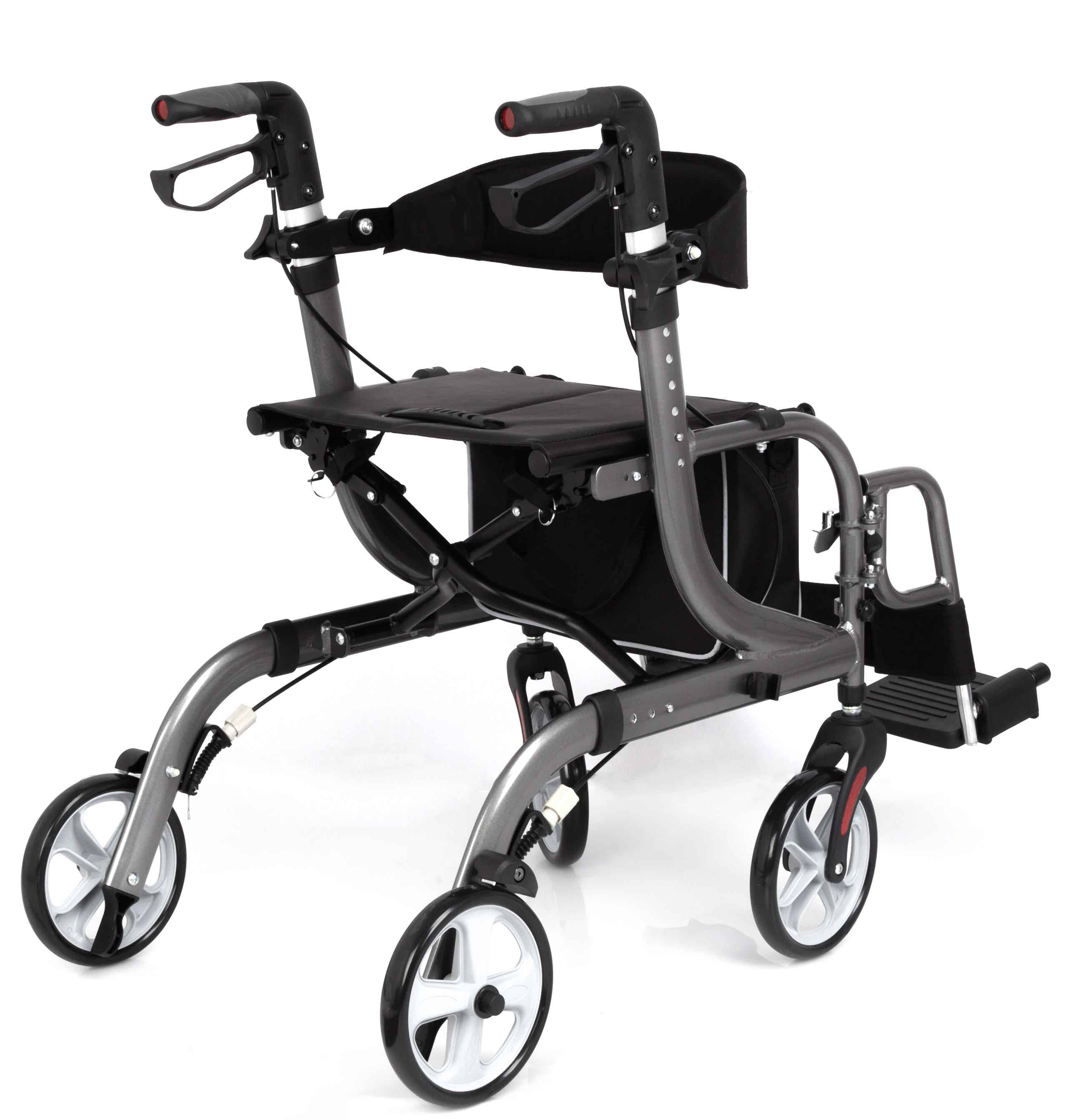 Adjustable Upright Custom Rollators Walker Design With Aluminum Frame