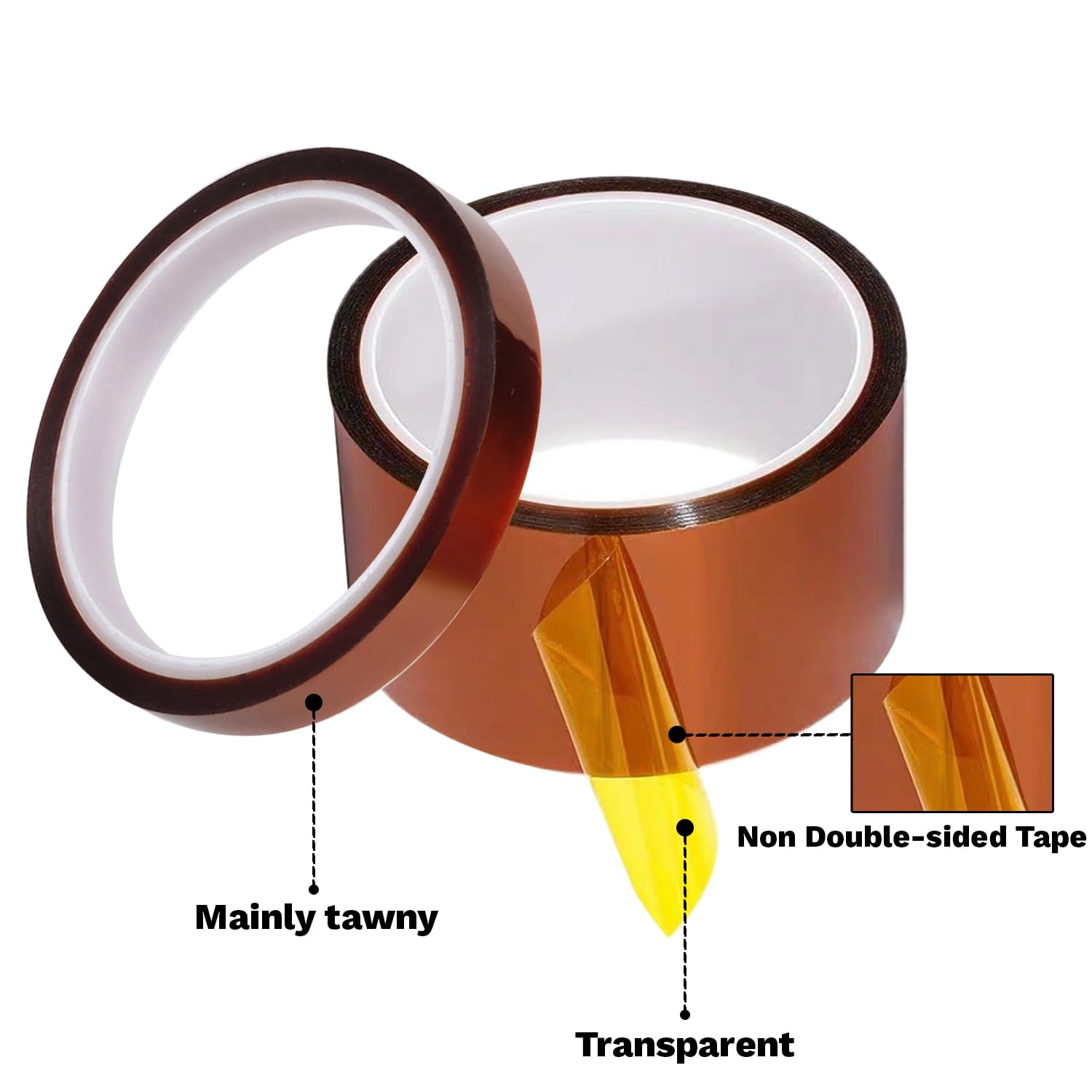 Heat Resistant High Temperature Polyimide Film Kaptons Tape Hot Self Adhesive