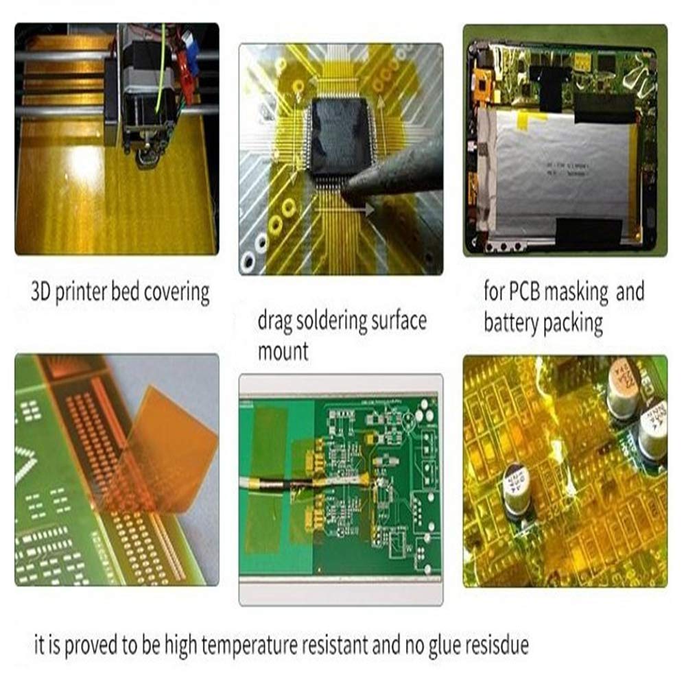 Custom Kaptons Tape Precut Heat Resistant High Temperature Kaptons Die Cut Polyimide PI Tape with Silicone Adhesive Yellow 3 KV