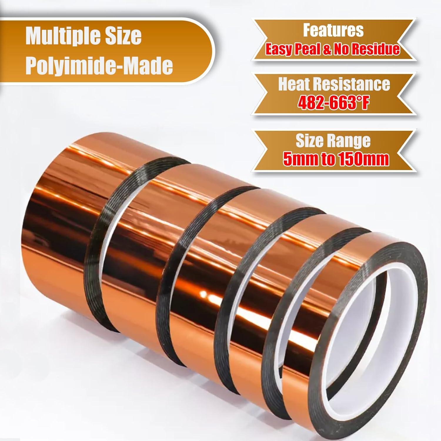 High Temperature Resistant Heat BGA 3D Printer Parts Kapton Polyimide Insulating Thermal Insulation Adhesive Tape