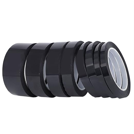 Black Kaptone Polyimide Tape Die Cut Dots Discs Labels for Electronics Circuit Board Masking Soldering