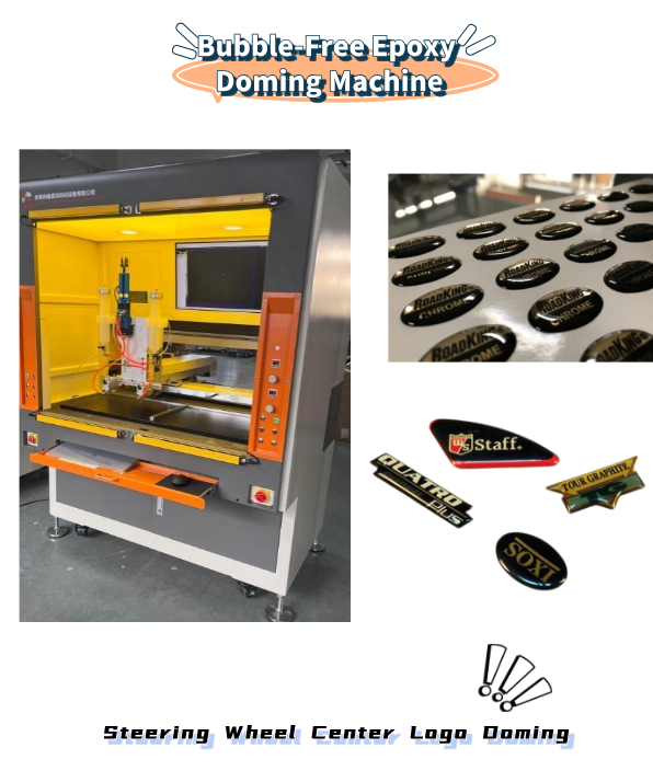 Bubble‑Free Epoxy Doming Machine for Automotive Nameplate Decoration