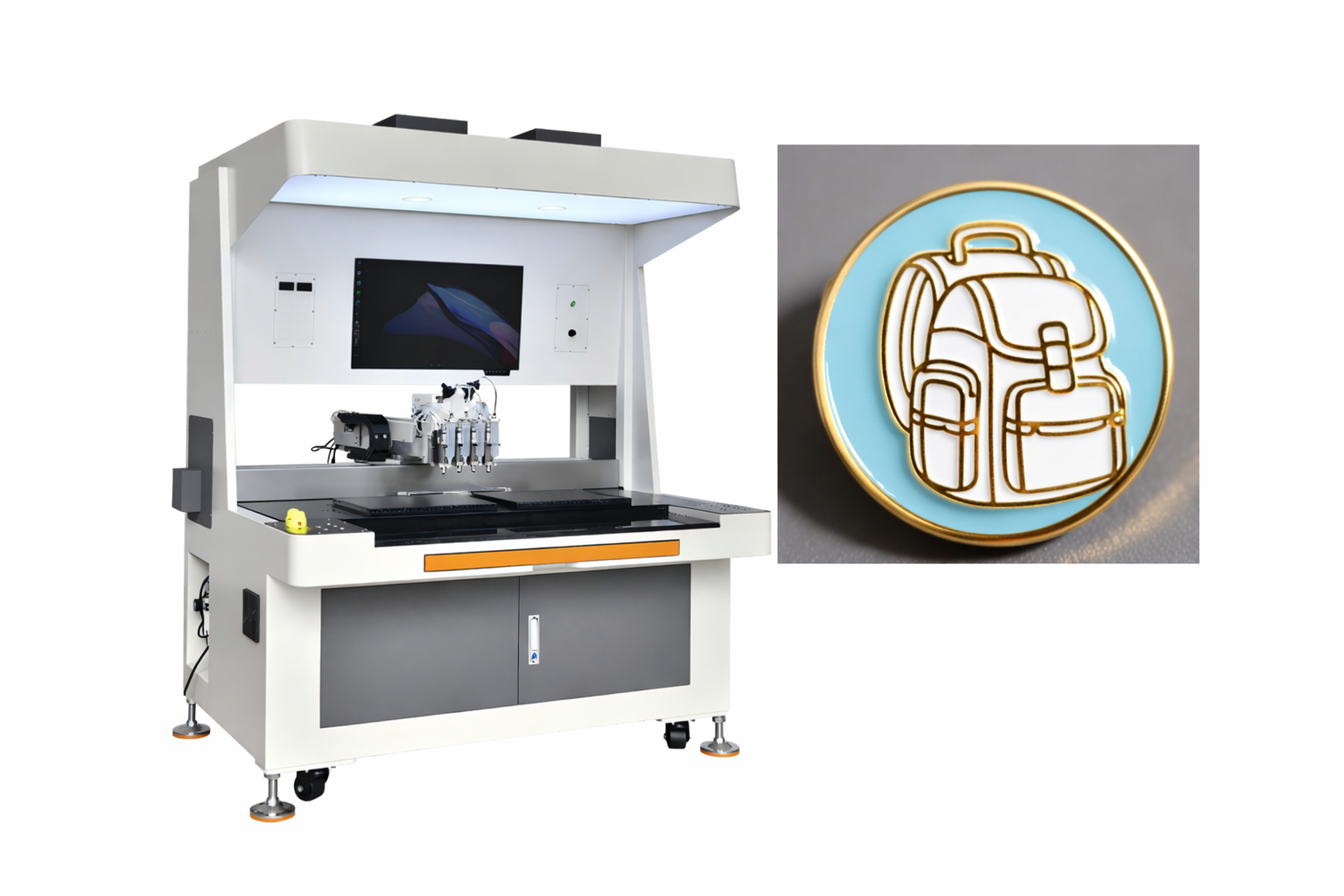 How the Automatic AI Algorithm Enamel Pin Badge Dispensing Machine Revolutionizes Custom Backpack Production