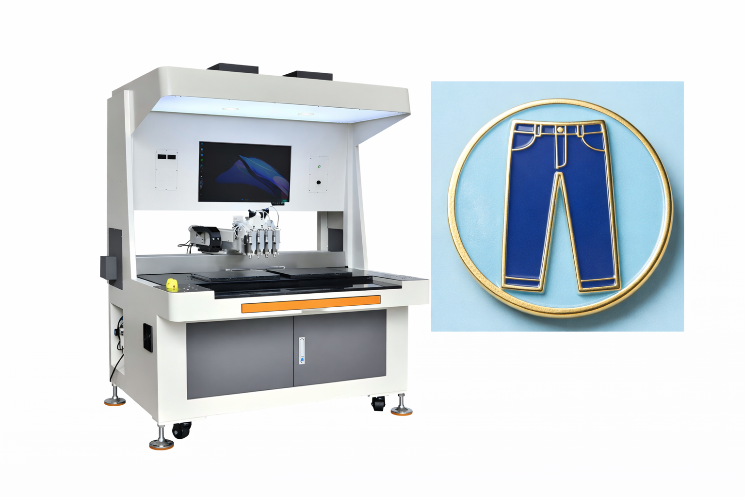 Enhance Your Custom Pants Branding with AI Enamel Pin Badge Dispensing Technology