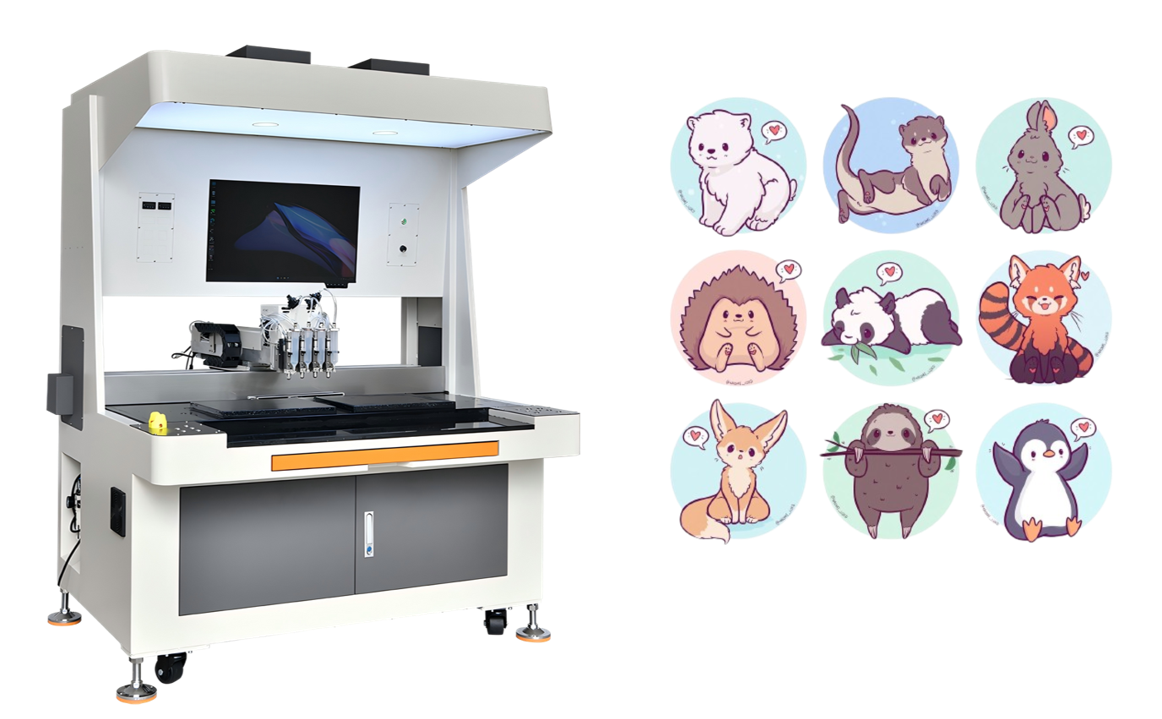 Precision Meets Playfulness: Cute Animal Vision Positioning Enamel Pin Badge Filling Machine