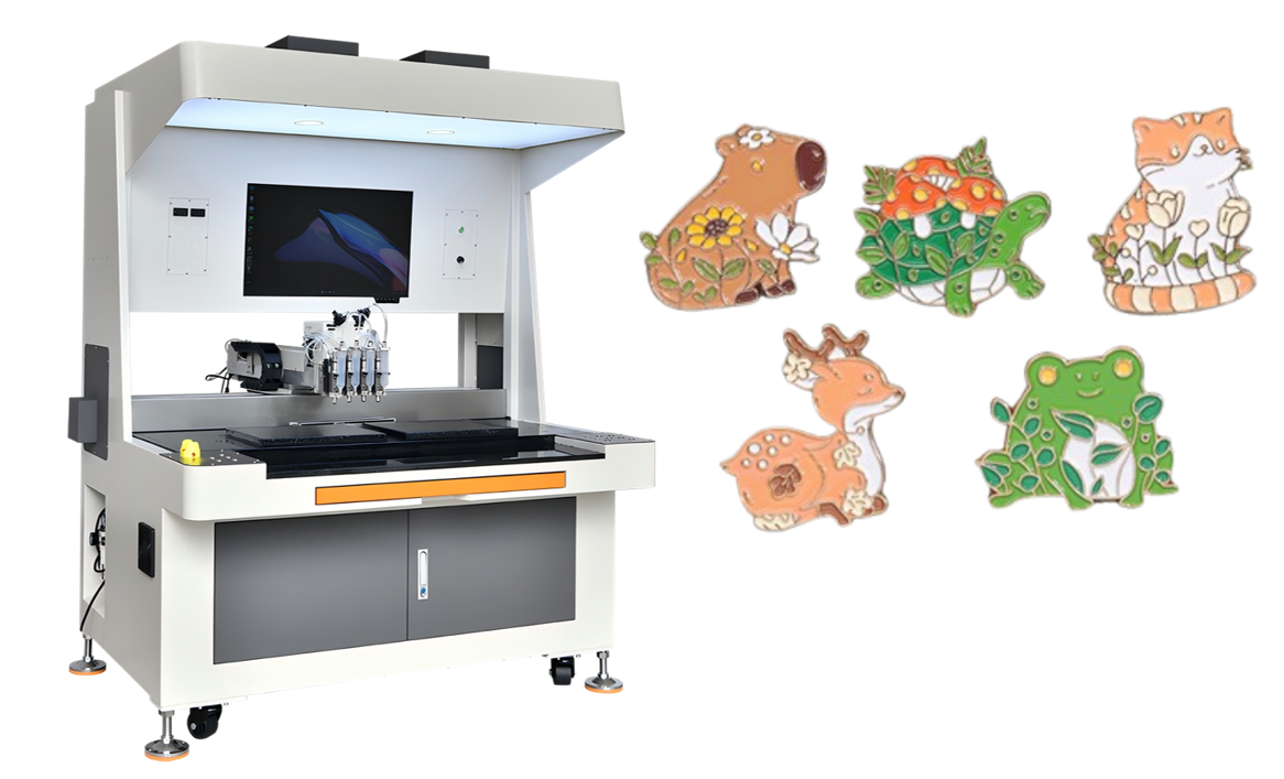 Fine Detail, Flawless Results: High-Precision Craft Animal Enamel Pin Badge Filling Machine