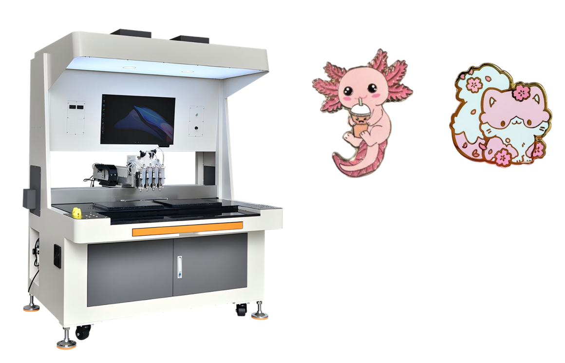 intelligent visual automatic filling machine for animal pin badge