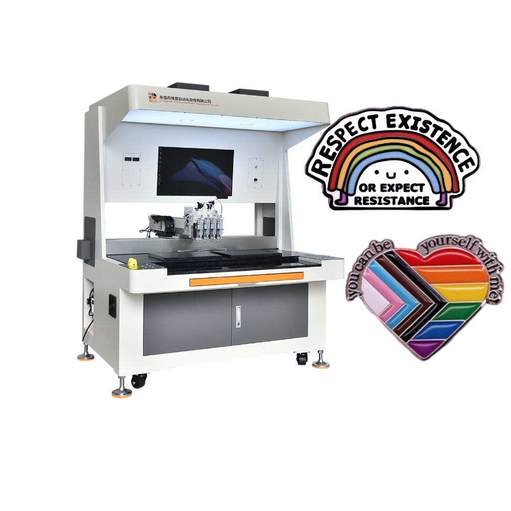 world traveler pin badge enamel pin badge filling machine