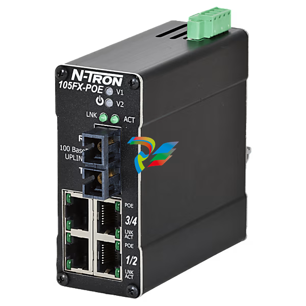 N-Tron® 105FXE-SC-15-POE-MDR Unmanaged 5-port PoE Switch
