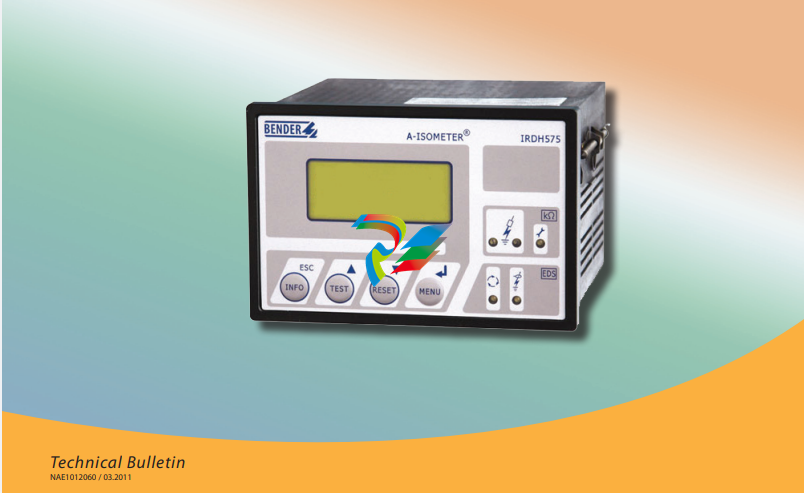 benderIRDH575 Series Digital Ground Fault Monitor / Ground Detector Controller for Ground Fault Location System Ungrounded (Floating) AC/DC Systems