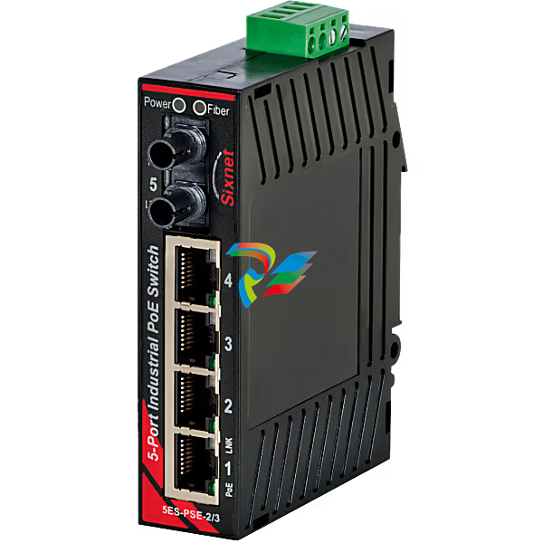 Sixnet® EB-5ES Unmanaged 5-port PoE Industrial Switch, ST 60km
