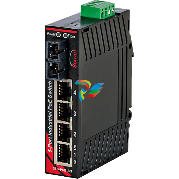 Sixnet® EB-5ES Unmanaged 5-port PoE Industrial Switch, SC 60km