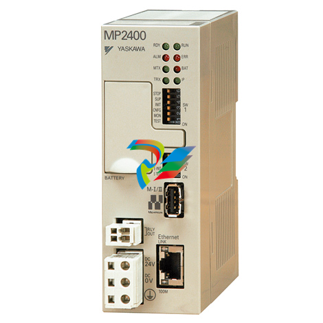 Yaskawa MP2400 compact controller of the power-saving wiring series.
