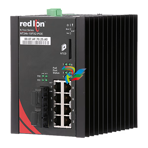 N-Tron® NT24K-10FX2-SC-POE Managed 10-Port Industrial Ethernet Switch