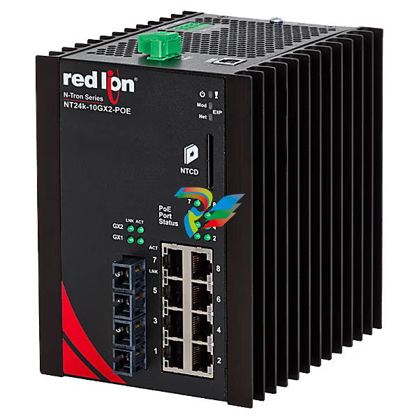 N-Tron® NT24K-10GX2-SC-POE Managed 10-Port Gigabit Industrial Ethernet Switch