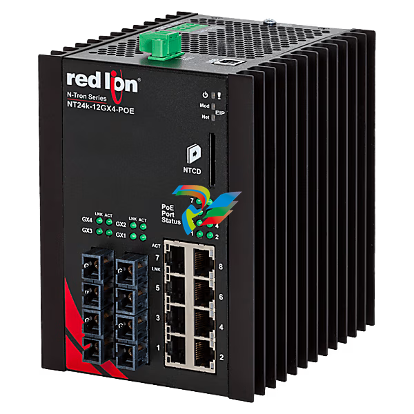 N-Tron® NT24K-12GX4-SC-POE Managed 12-Port Gigabit Industrial Ethernet Switch