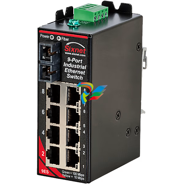 Sixnet® SLX-9ES-3SC Unmanaged 9-port Industrial Ethernet Switch