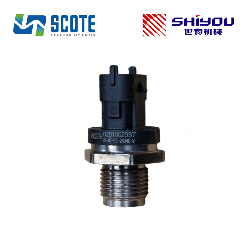 SCOTE 0281002937 Common Rail Fuel Injection Pressure Sensor Switch Excavator KOMATSU PC240-8 Spare Parts 0281006364 0281002930 028102706 5297641 5260246 3974092 504152959 504247741