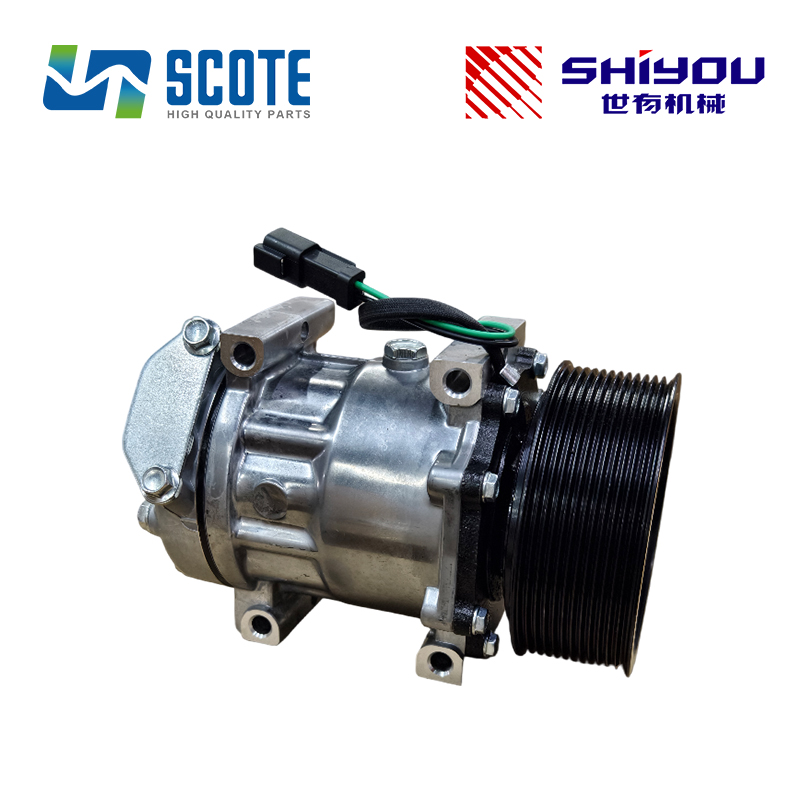 SCOTE 372-9295 3729295 A/C Air Conditioner Compressor Replacement for Caterpillar CAT Engine C6.6 C7.1 Excavator 320E 320D 329E 324E Spare Parts