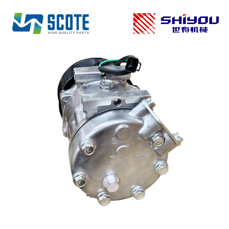 SCOTE 372-9295 3729295 A/C Air Conditioner Compressor Replacement for Caterpillar CAT Engine C6.6 C7.1 Excavator 320E 320D 329E 324E Spare Parts