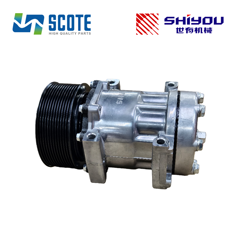SCOTE 372-9295 3729295 A/C Air Conditioner Compressor Replacement for Caterpillar CAT Engine C6.6 C7.1 Excavator 320E 320D 329E 324E Spare Parts